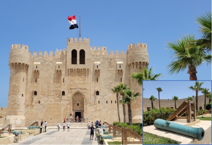 Turquoise Cannons at Citadel of Quitbay, Alexandria, Egypt